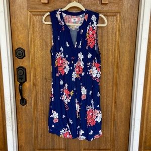 Old Navy | Navy Sleeveless Floral Dress, large